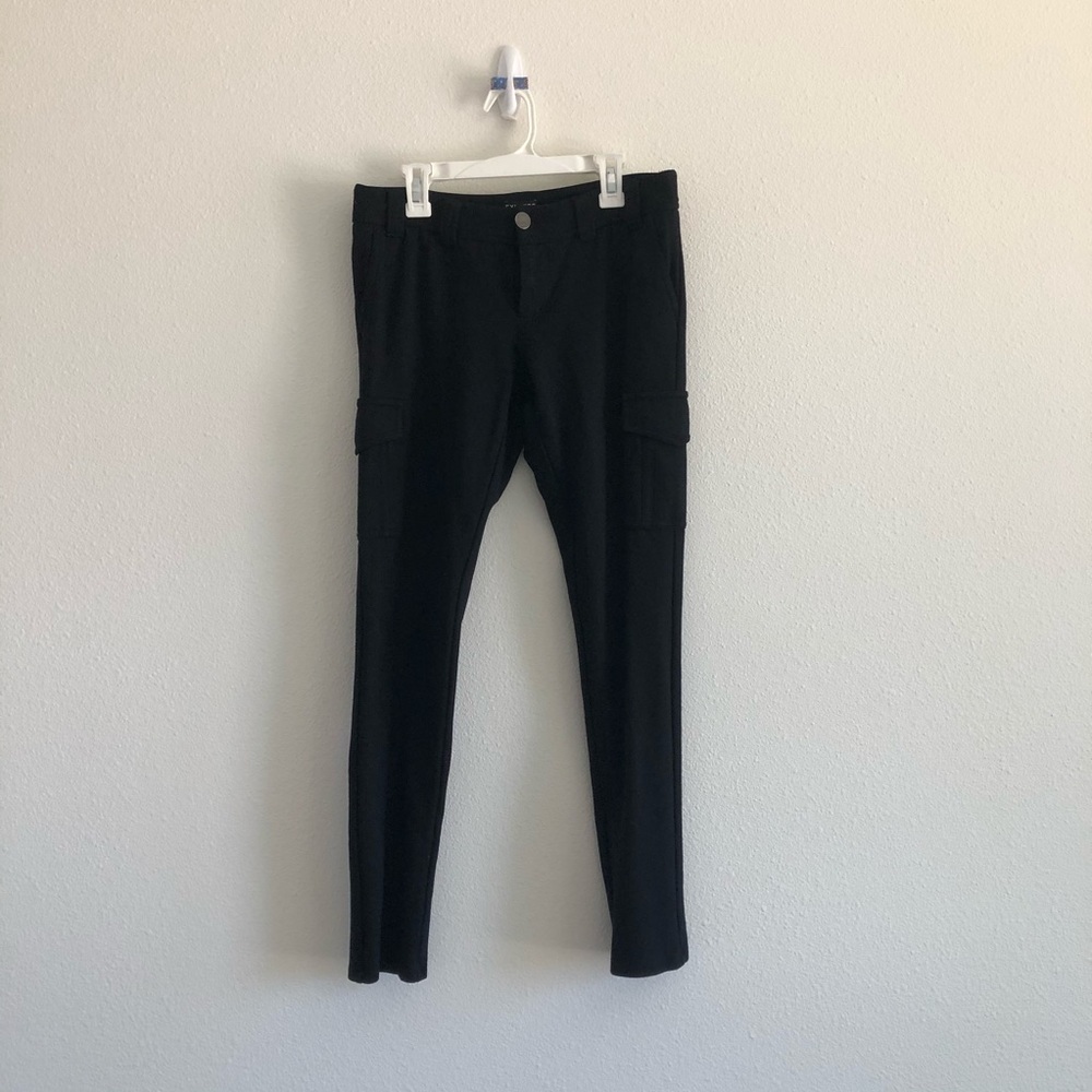 Black Leggings Pant Cargo Style with Side Pockets